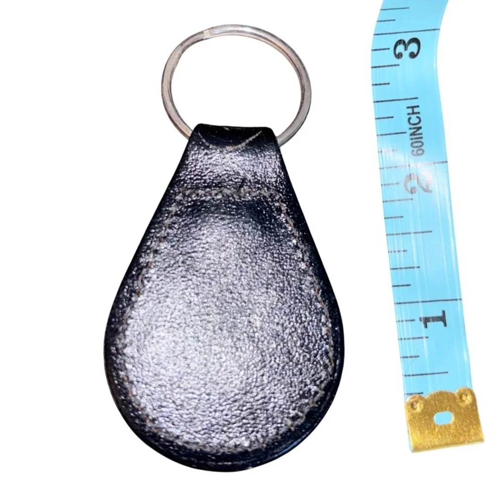 Vintage | MSU Spartans Leather Keychain‎ | Green Mascot Logo Key Ring